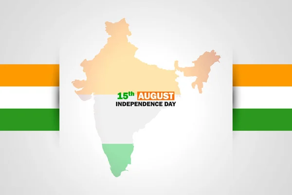 Dzień Niepodległości Indii Sierpnia Mapa Indii Kolorach Flagi Narodowej Zbliżenie — Zdjęcie stockowe