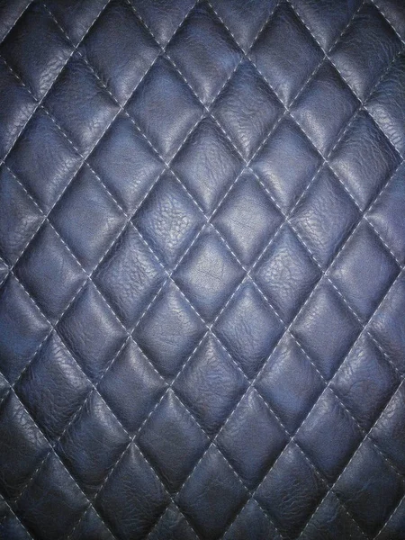 Leather Texture Pattern Rhombus Close Furniture Upholstery — 스톡 사진