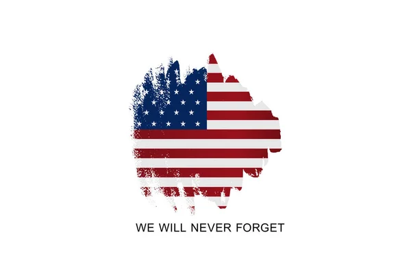 Patriot Day Never Forget White Background Memorial Day Terrorist Attacks — ストック写真