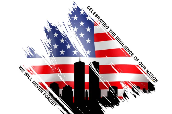 911 Patriot Day Background Patriot Day Banner New York Skyline — Foto de Stock