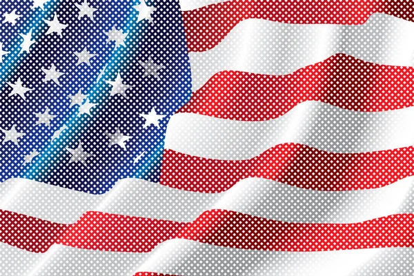Flag United States America Mesh Texture Close — Photo