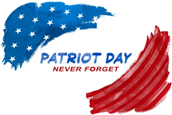 Usa Patriot Day Usa Flag Painted Paint Close Never Forget — Foto Stock