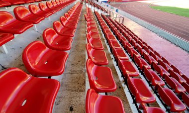 amfitiyatro Stadyumu kırmızı stadyum koltukları