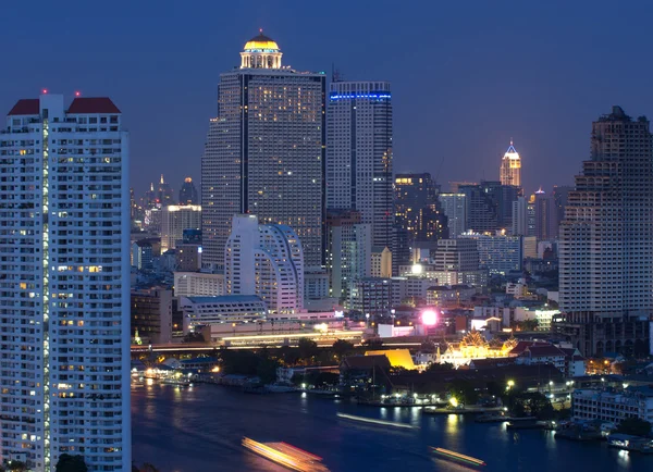 twilight, Tayland Bangkok cityscape modern binasında