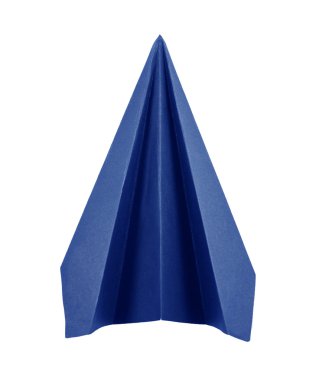 beyaz zemin üzerine mavi origami kağıt uçaklar