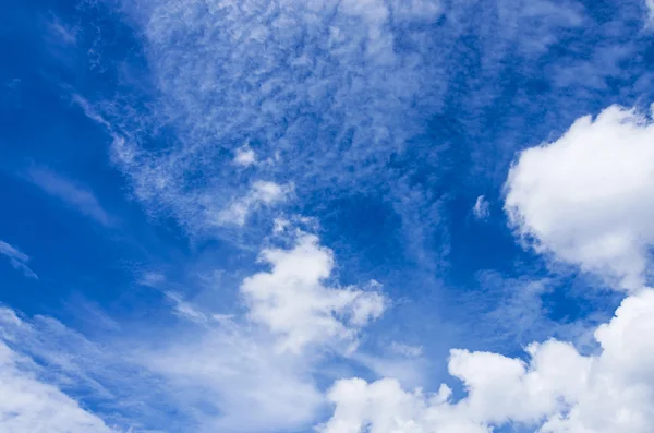 Blå himmel med vit moln bakgrund — Stockfoto