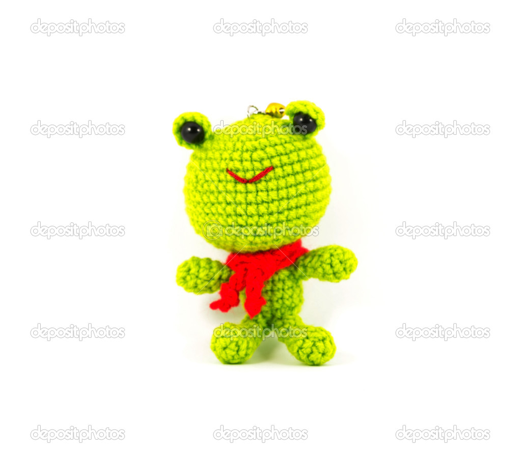 green frog doll