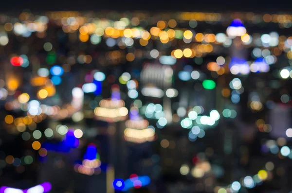 Luces nocturnas del Bangkok, Tailandia — Foto de Stock