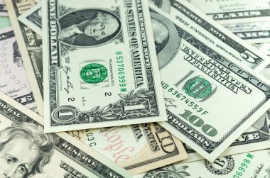 bir, on ve birçok dolar arka yüz
