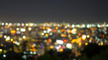 Pattaya gece zaman, bulanık fotoğraf bokeh, cityscape