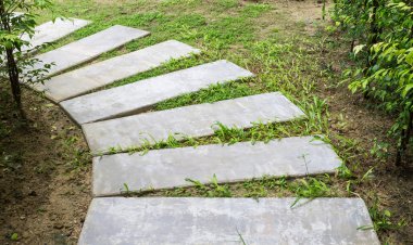 yolu ile güzel bir Bahçe