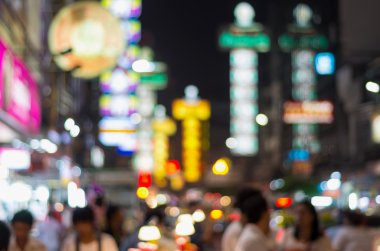 Çin Mahallesi, gece, bulanık fotoğraf bokeh