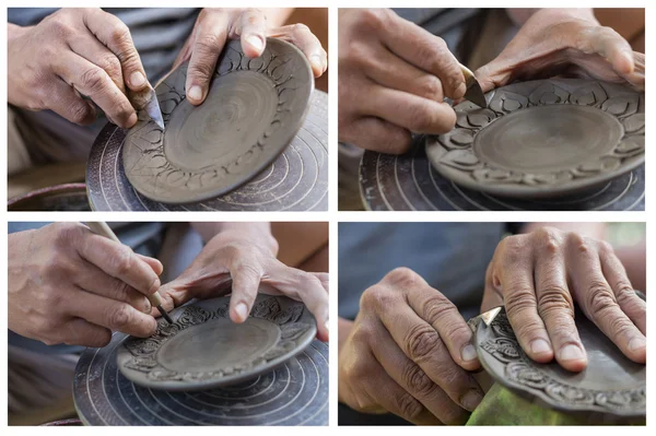 Set of Carving clay for make earthenware — Stock Photo, Image