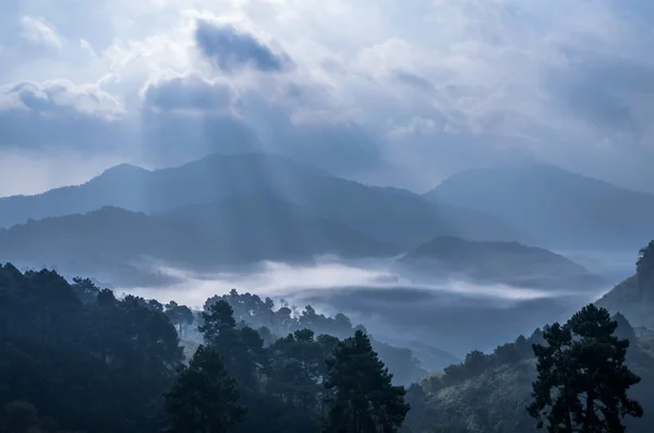 Paisaje de montaña, Doi Ang Khang, Tailandia —  Fotos de Stock