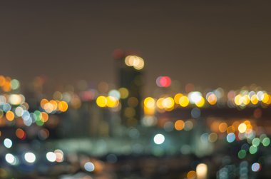 Şehir manzarası arka planı, bulanık fotoğraf bokeh