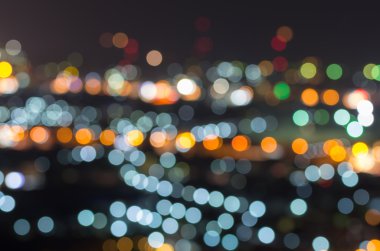 Şehir manzarası arka planı, bulanık fotoğraf bokeh