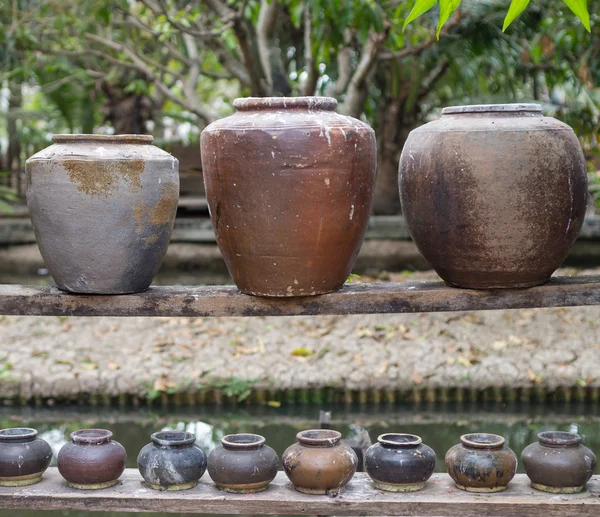 Many jars for gardening — Stock Photo, Image