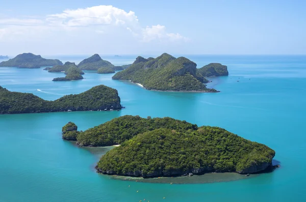 Nahaufnahme aus der Vogelperspektive des ang thong National Marine Park, Thailand — Stockfoto