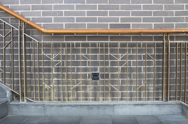 Staircase with brick wall background and texture — Stock Photo, Image