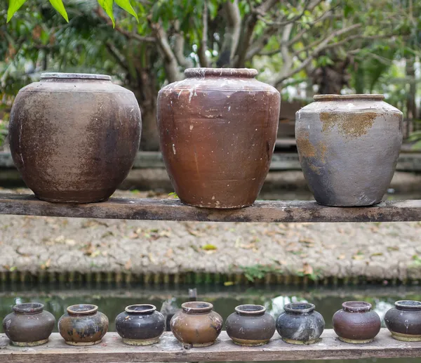 Many jars for gardening — Stock Image Many jars for gardening Stock Picture
