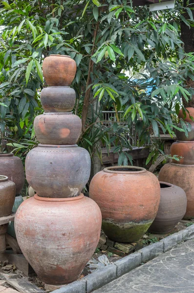 Many jars for gardening — Stock Image Many jars for gardening Stock Photo