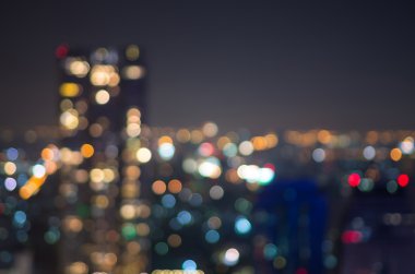 Şehir manzarası arka planı, bulanık fotoğraf bokeh