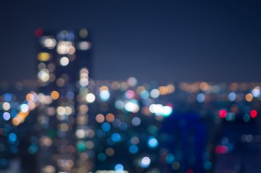 Şehir manzarası arka planı, bulanık fotoğraf bokeh