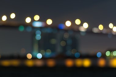 Cityscape arka plan, arka bina ve köprü, bulanık ph