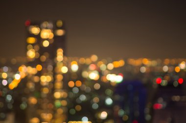 Şehir manzarası arka planı, bulanık fotoğraf bokeh
