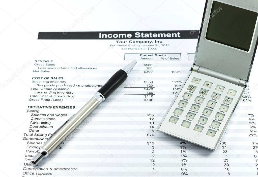 income statement report