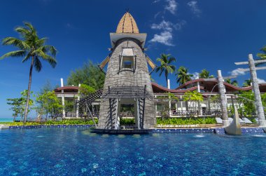 KHAOLAK, THAILAND - NOV 3 : Architecture exterior with swimming  clipart