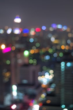 Şehir manzarası arka planı, bulanık fotoğraf bokeh