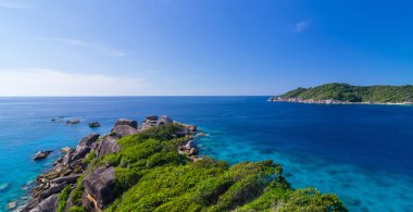 tropikal plaj, similan Adaları, andaman Denizi, Tayland Üstten Görünüm