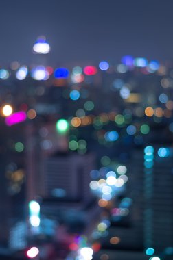 Şehir manzarası arka planı, bulanık fotoğraf bokeh