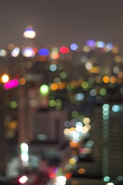 Şehir manzarası arka planı, bulanık fotoğraf bokeh