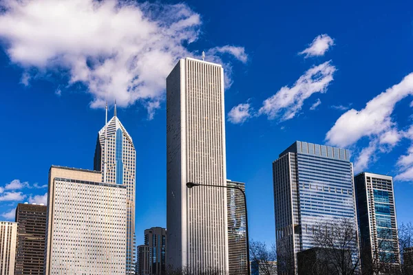 Affärsbyggnader Chicago Cityscape Centrala Stadsdelen Illinois Usa Reklam Och Resor — Stockfoto