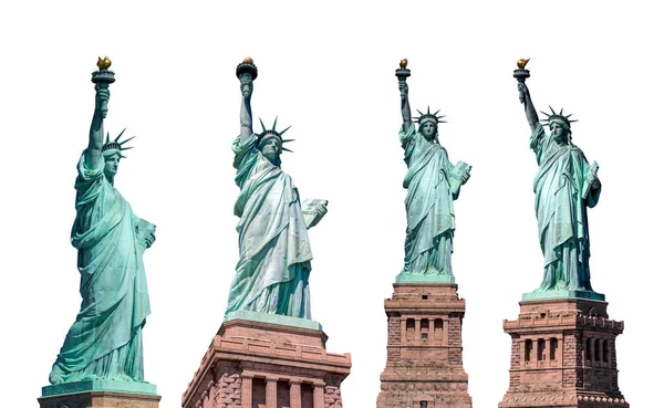 Estátua Liberdade Cidade Nova Iorque Sobre Fundo Branco Resumo Foto — Fotografia de Stock