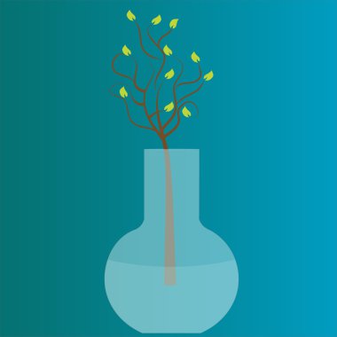 bir balonun içinde ağaç