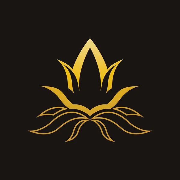 Lotus Logo Plantilla Icono Diseño — Archivo Imágenes Vectoriales