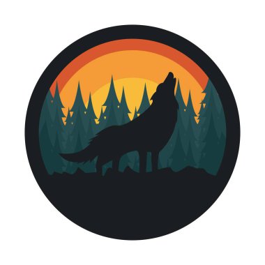 Kurt kükreyen logo şablon tasarımı