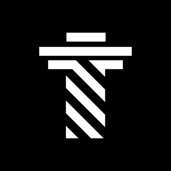 Πυλώνας Λογότυπο Πρότυπο Διάνυσμα Εικονίδιο Σχεδιασμός — Διανυσματικό Αρχείο