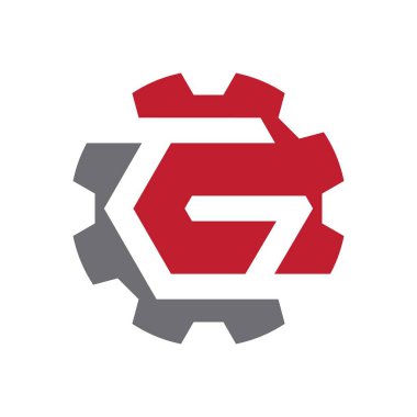 G harfi, vites yaratıcı logo şablonu tasarımlı.