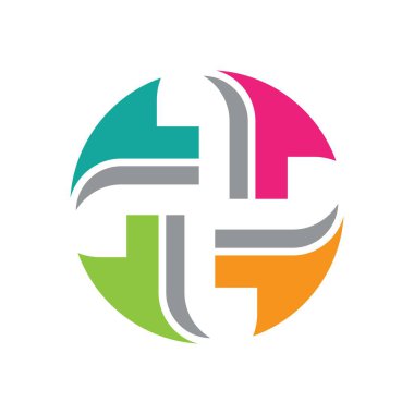 Tıbbi logo şablon vektör ikonu tasarımı