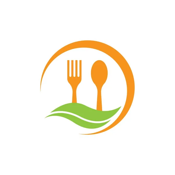 Gıda Logosu Şablon Vektör Ikonu Tasarımı — Stok Vektör
