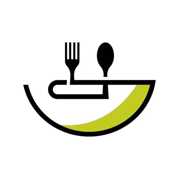 Modelo Logotipo Alimento Design Ícone Vetorial — Vetor de Stock