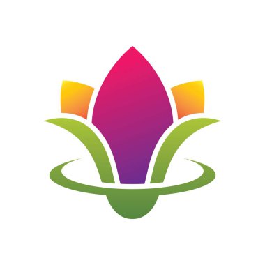 Çiçek vektör logo tasarımı