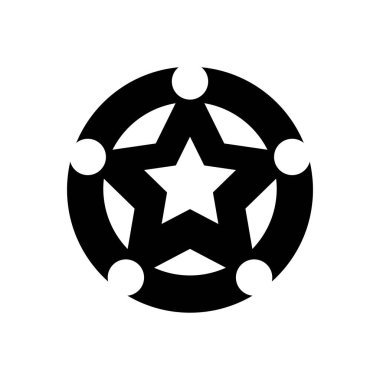 Yıldız logo vektör simgesi tasarımı