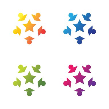 Takım çalışması logo şablon dizaynı