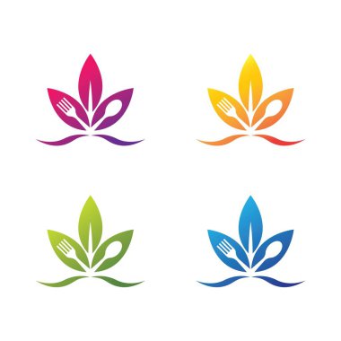 Restoran logo şablonu vektör simgesi dizaynı