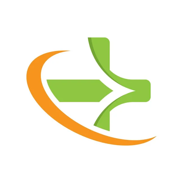 Tıbbi Çapraz Logo Şablon Vektör Ikonu Tasarımı — Stok Vektör